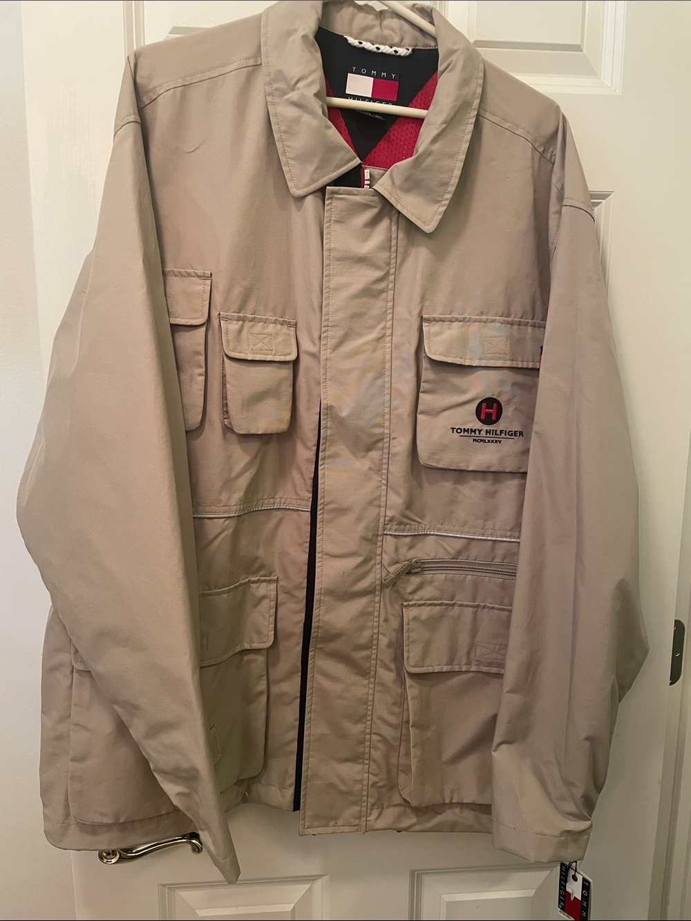 Tommy Hilfiger Beige Military Field Jacket with Logo PatchTommy Hilfiger